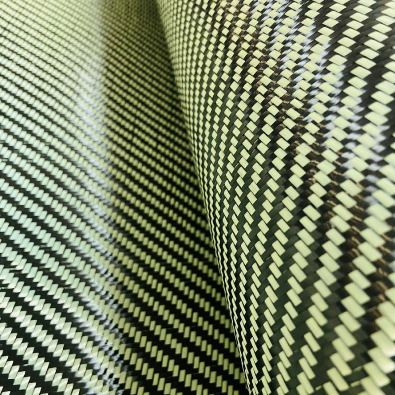 Ткань гибридная Уголь/арамид СА170г/м², 2x2 Twill, 100 см